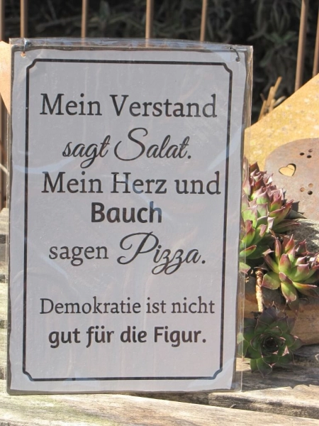 Shabby Chic Metallspruchschilder Kochen 3