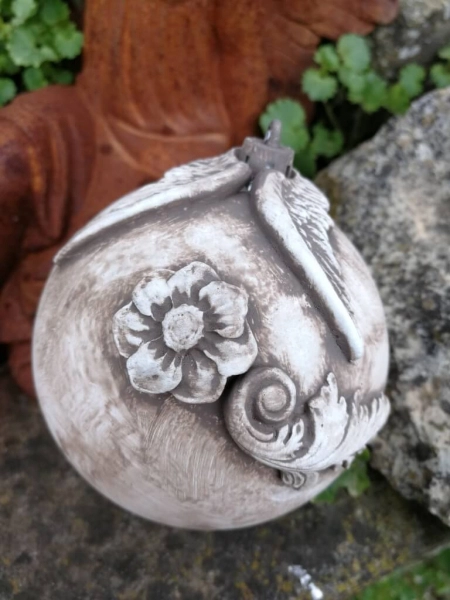 Shabby Dekokugel Angel, nougat-braun