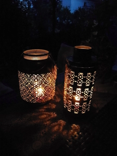 Windlicht Lento, vintage-antikgold