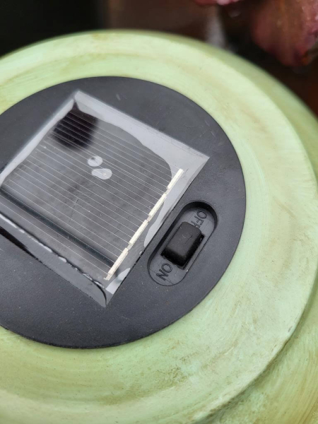 LED Solarlaterne Blumen, Kolibri, zart-grün