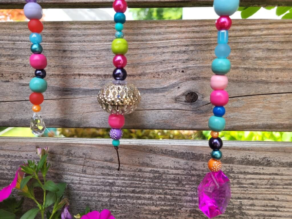 Boho Sonnenfänger Colorful, bunt mit Silberringen