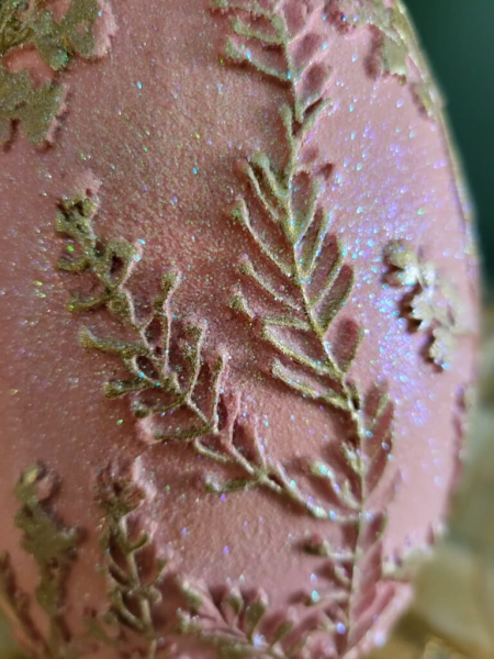 Ständer Ei mit Hase, Minny, rosa-gold