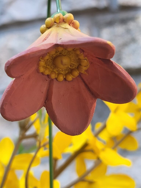 Topfstecker Blüte Noelia, Polyresin, 3 Farben