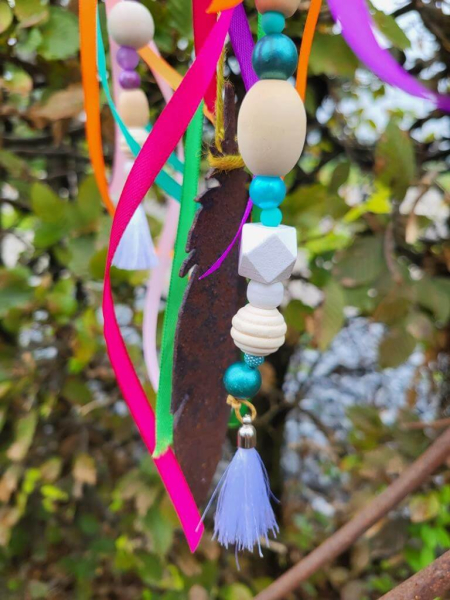 Traumfänger Edelrost Fee, bunt