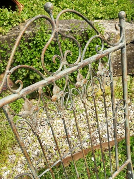 Gartenmöbelset Figaro, großer Tisch mit 4 Stühlen, antik-grün