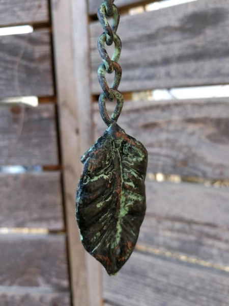 Metall Gartenglocke Forke, grau
