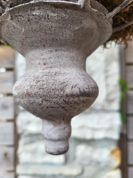 Shabby Chic Hängekorb Ravio, grau