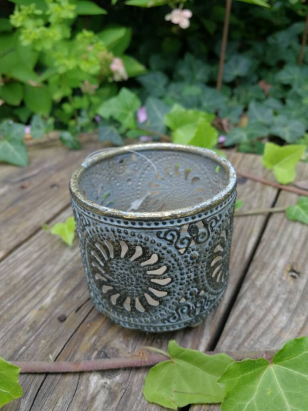 Shabby Chic Teelichthalter Sonne, zum Stellen