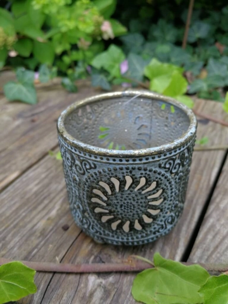 Shabby Chic Teelichthalter Kreis, zum Stellen