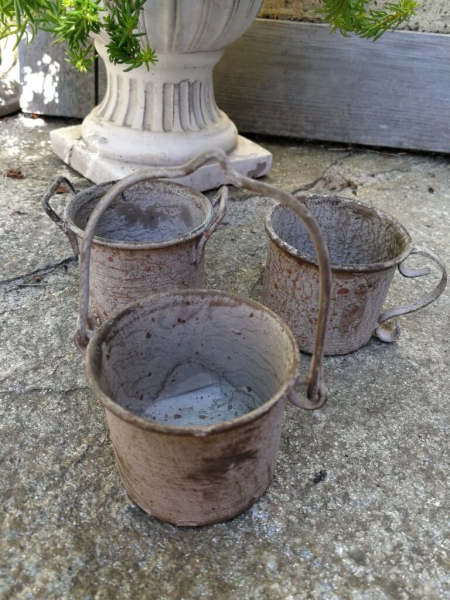 Shabby Chic Mini-Töpfchen, 3er-Set