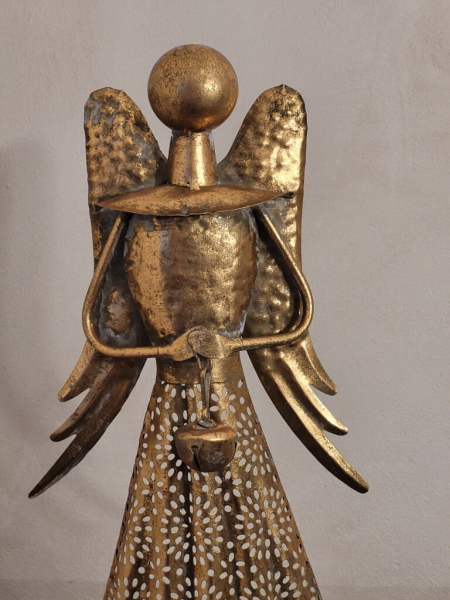 Dekoengel Liona für Kerze, gold