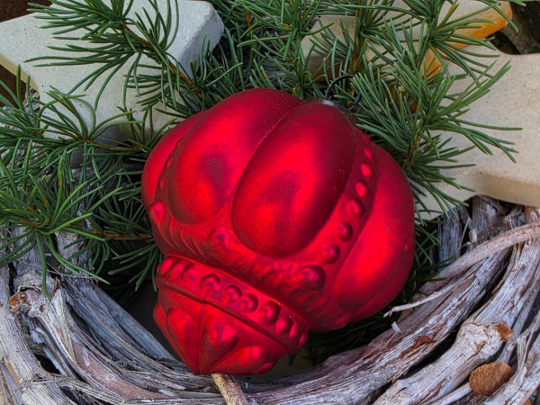 Weihnachtskugel Redinoce, rot