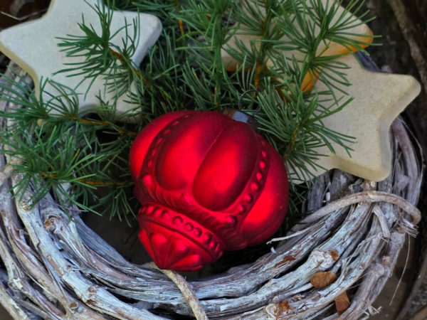Weihnachtskugel Redinoce, rot