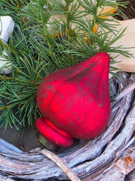 Weihnachtskugel Zapfen Zipala, rot
