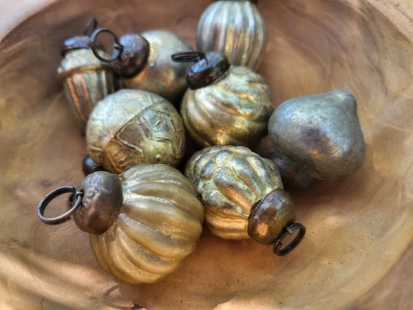 Christbaumkugel 16er-Set, Floresta, antikgold