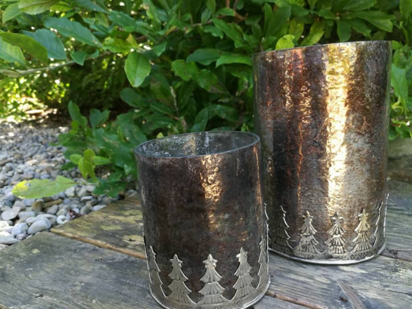 Glaswindlicht Chaac, grau glänzend