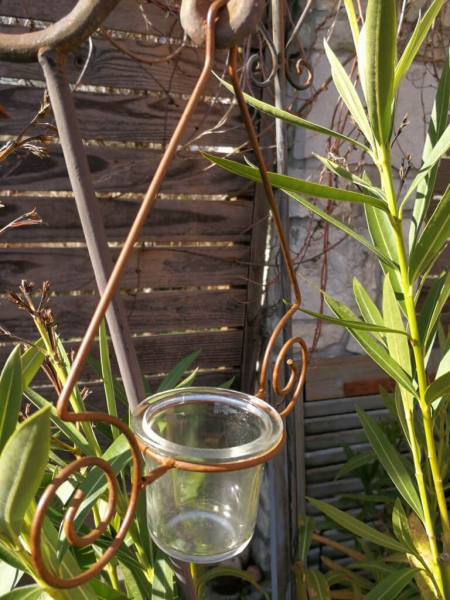 Edelrost Windlicht zum Hängen