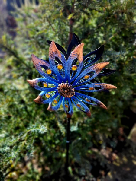 Metallwindrad Aeon, blau-bronze