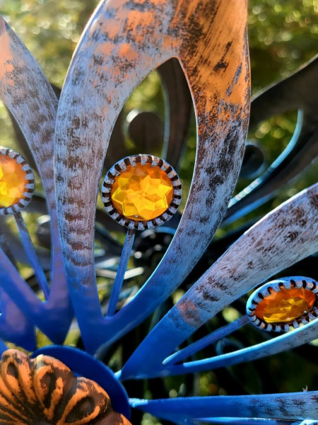 Metallwindrad Aeon, blau-bronze