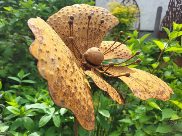 Edelrost Windrad Blüte groß
