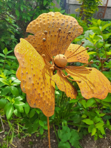 Edelrost Windrad Blüte groß