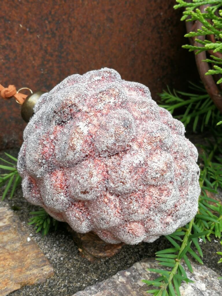 Christbaumkugel Zapfen Mikana 10 cm, rotbraun