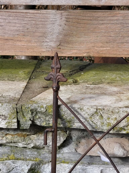 Zaunelement zum Stecken, dunkelbraun lackiert