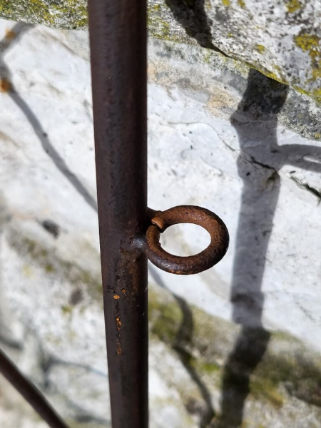 Zaunelement zum Stecken, dunkelbraun lackiert