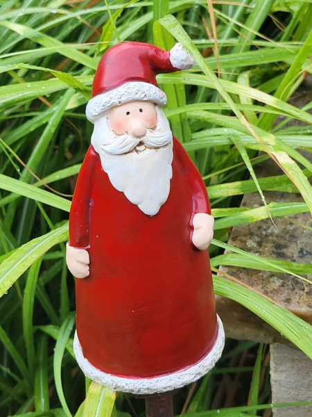 Zaunhocker Weihnachtsmann Klaus, Polyresin, frostfest