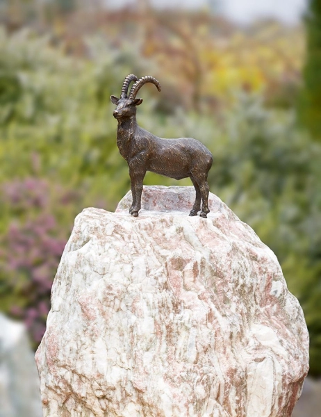 Bronzeskulptur Steinbock klein
