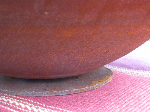 Edelrost Dekoschale mit Rand