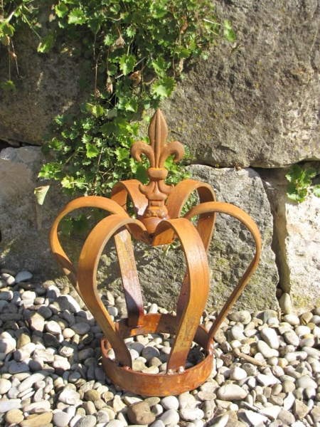 Dekokrone Mito aus Edelrost, 22 cm