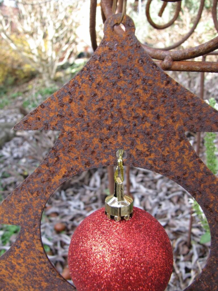 Edelrost Christbaumschmuck Tanne für Kugel