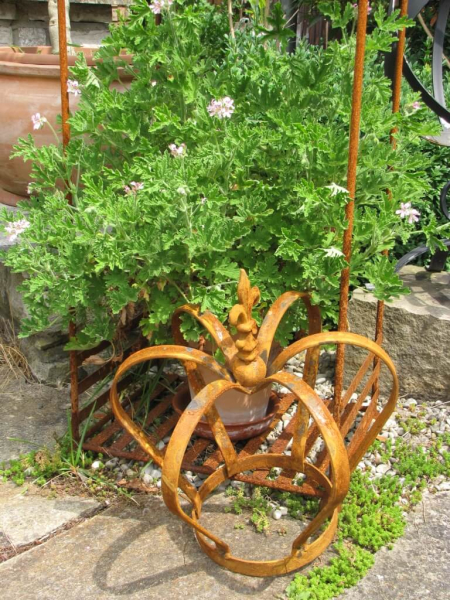 Dekokrone Mito aus Edelrost, 36 cm