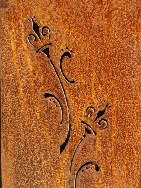 Edelrost Dekosäule Kronen 40 cm