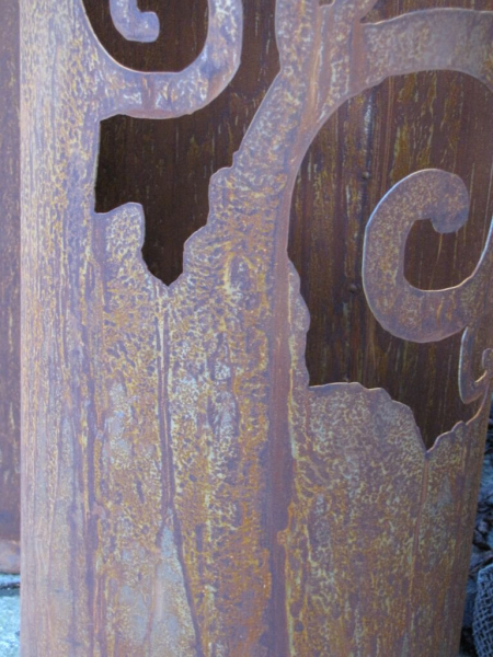 Dekosäule Venezia rund aus Edelrost 100 cm