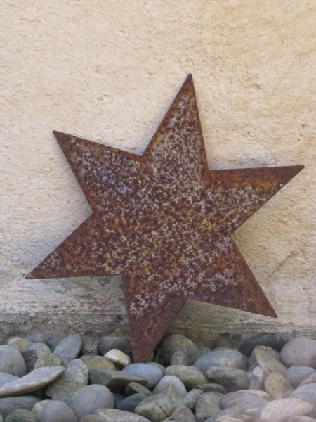 Stern zum Hängen aus Edelrost, 6-zackig