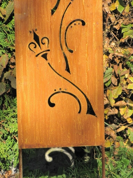 Edelrost Gartenschild Kronen