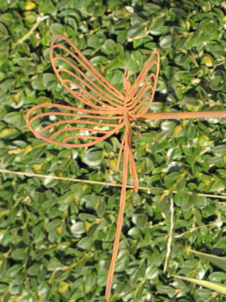 Edelrost Gartenstecker Libelle