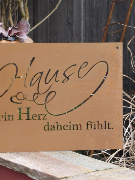 Edelrost Gedichttafel Heimat