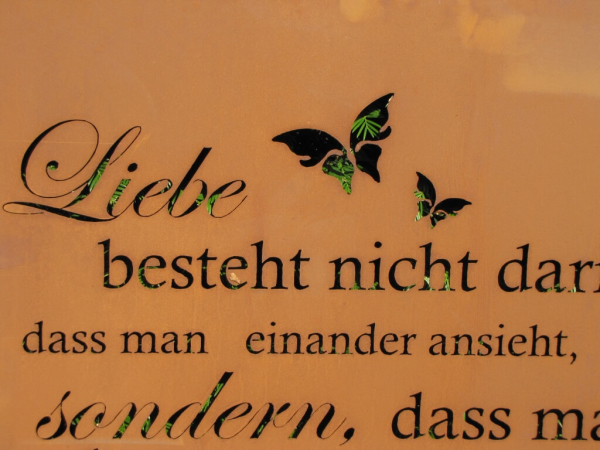 Edelrost Spruchschild Gedichttafel Liebe