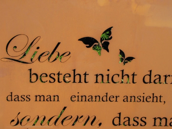 Edelrost Spruchschild Gedichttafel Liebe