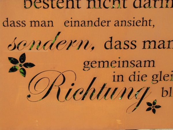 Edelrost Spruchschild Gedichttafel Liebe