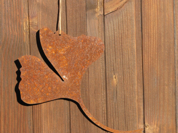 Edelrost Ginkgoblatt zum hängen