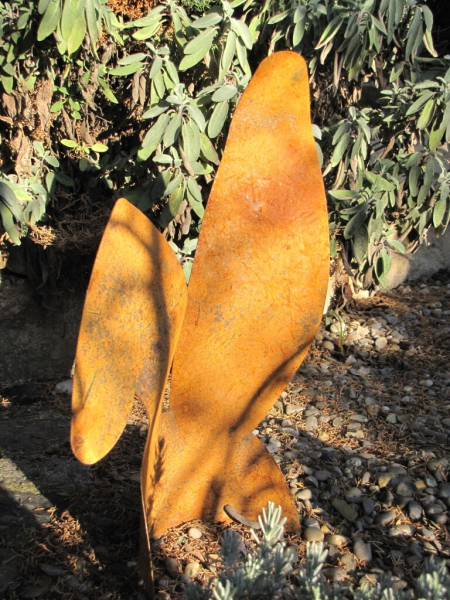 Edelrost Hasenohren zum Stellen 48 cm