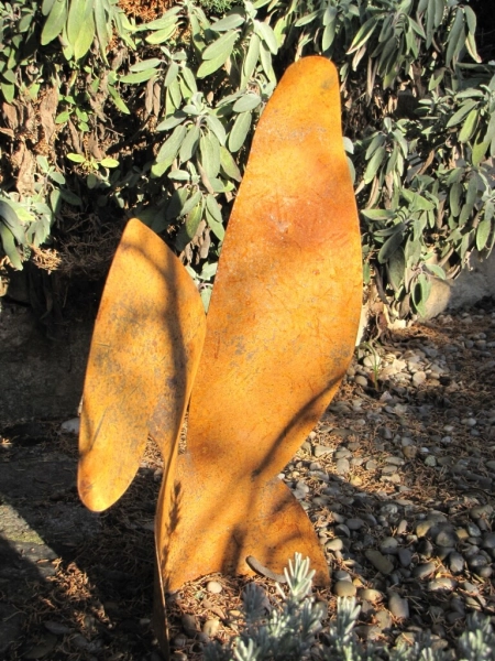 Edelrost Hasenohren zum Stellen 48 cm