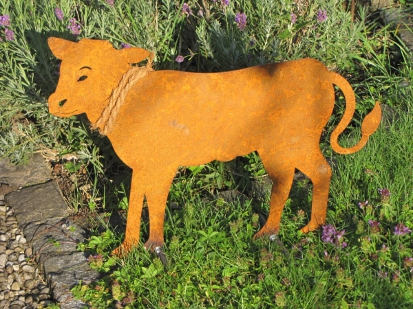 Edelrost Kalb auf Querstange