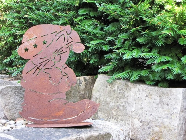 Edelrost Katze im Stiefel