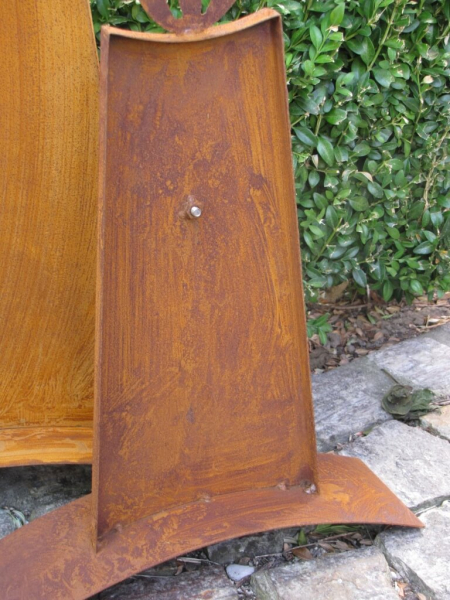 Edelrost Kerze mit Edelstahl Stern