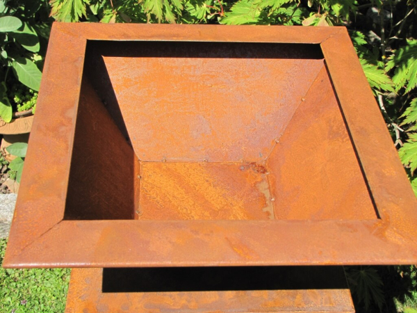 Edelrost Pflanzschale quadratisch 35 cm